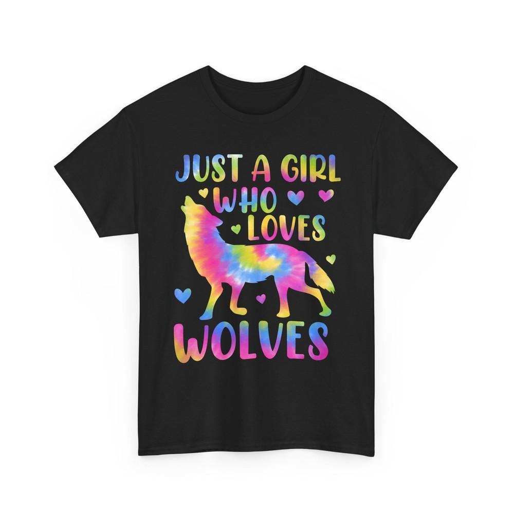 Wolf Shirt Just A Girl Who Loves Wolves Women Girls T-Shirt