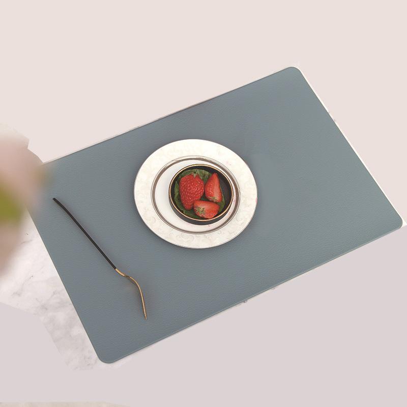 Leather Placemats Non-Slip Heat Insulation Placemats Table Mats Household Table Mats Waterproof Hotel Western Food Mats Coasters