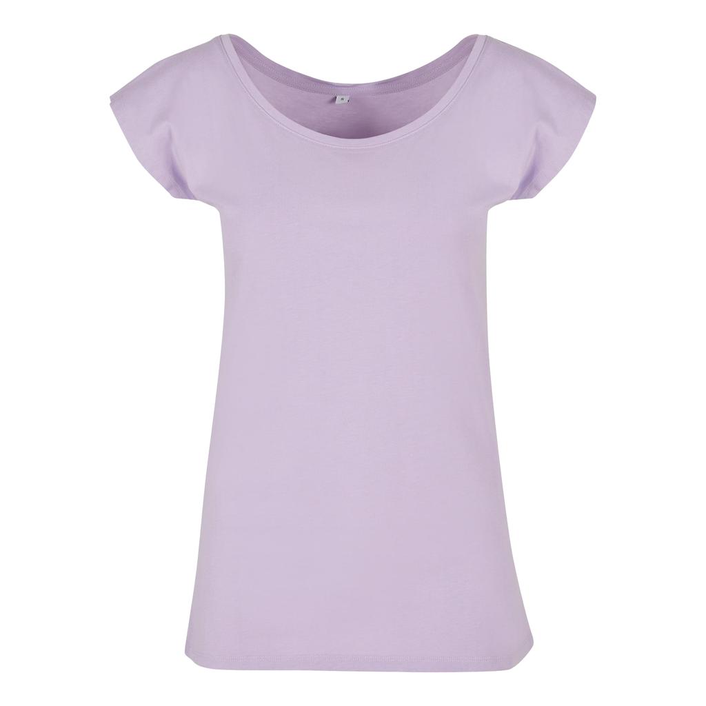 Build Your Brand Womens/Ladies Wide Neck T-Shirt