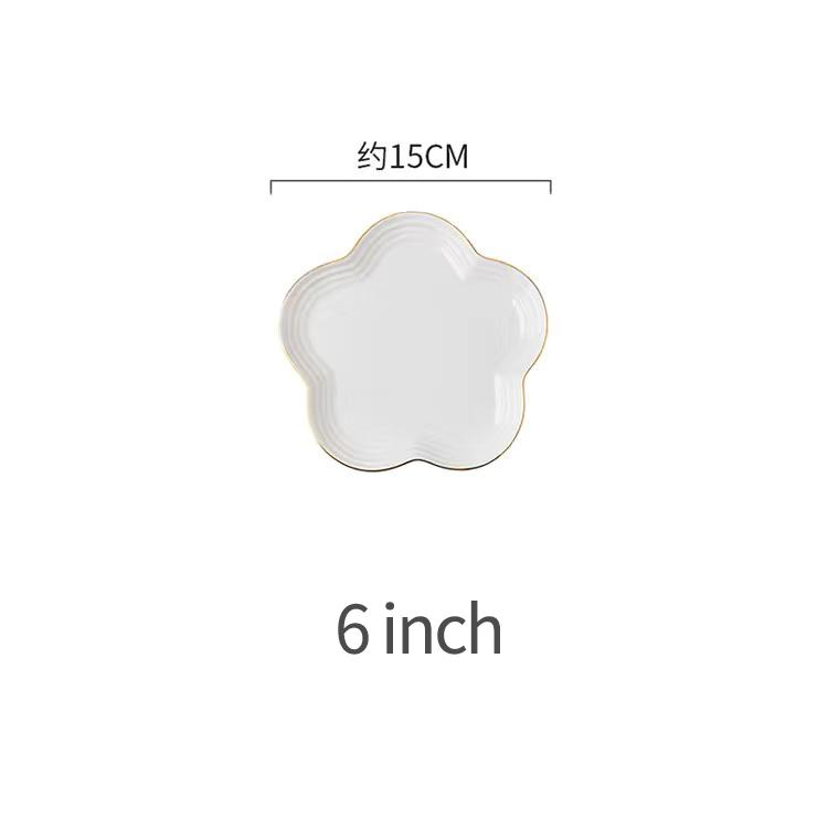Креативная тарелка в форме цветка, керамическая тарелка для стейка, тарелка для салата, тарелка с фруктами, посуда, кухонные принадлежности, столовая одежда