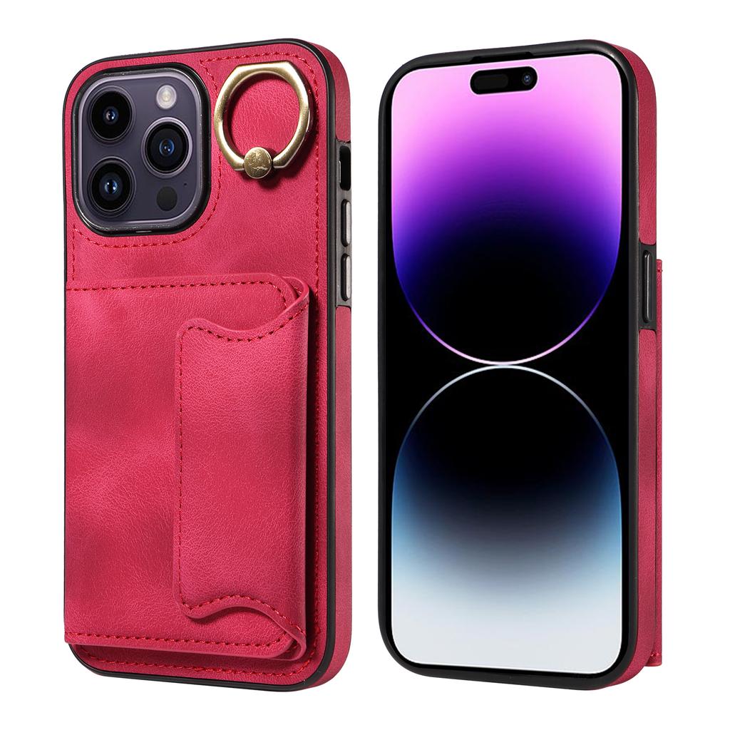 Чехол-держатель для карт с кольцом и слотами для телефона для iPhone 14 серии. Для iPhone 14, iPhone 14 Plus, iPhone 14 Pro, iPhone 14 Pro Max