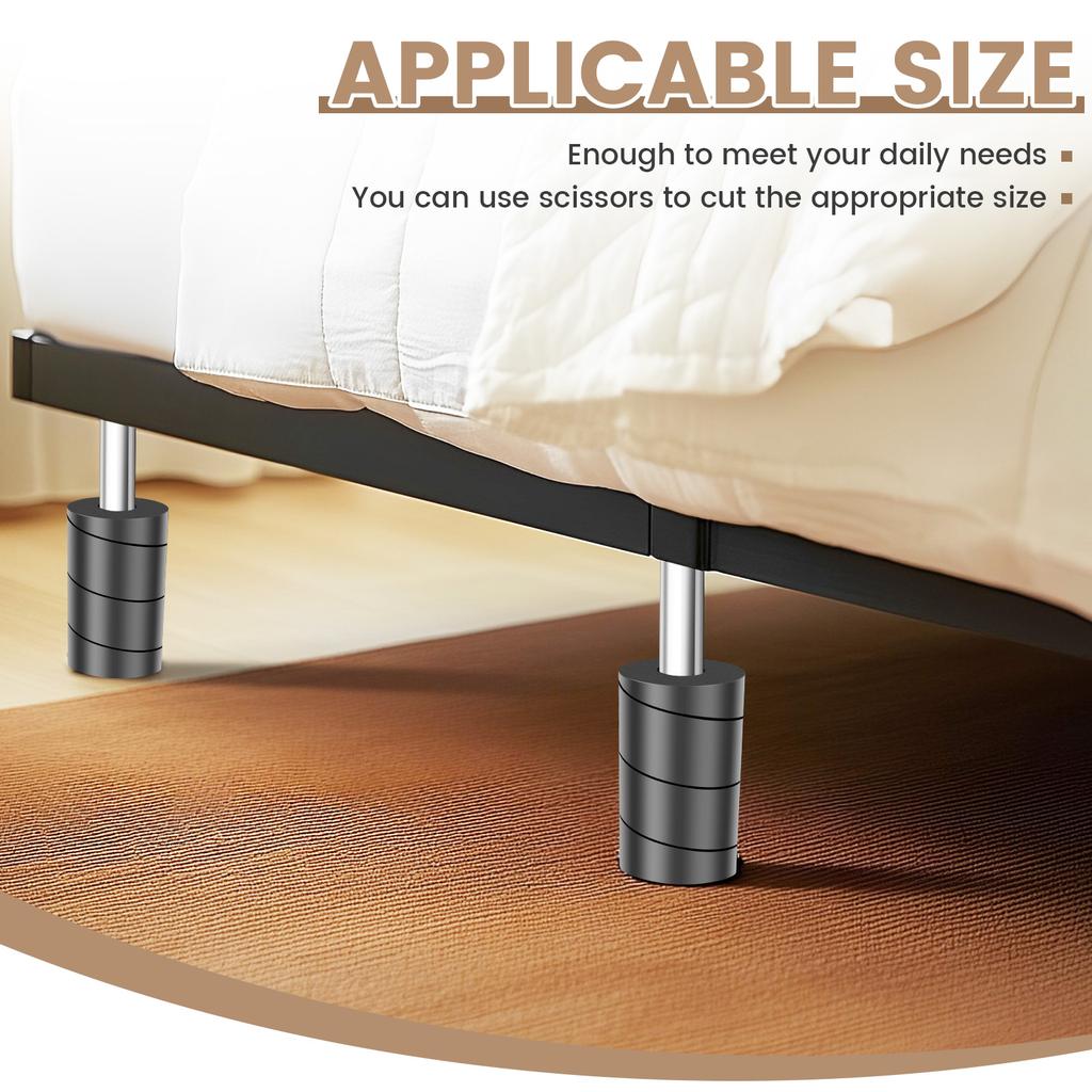 4Pcs Bed Frame Toe Protector Rubber Furniture Leg Covers Universal Bed Frame Toe Guard for Hard Furniture Legs Bed Corner Guards