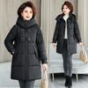 Fashion Cotton Coat for Women Winter New Slim Fit Mid-length Thick Warm Coat for Middle-aged and Elderly People
