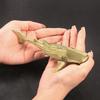Brass Shark Sculpture Megamouth Unique Lifelike Home Decor Miniature for Centerpiece Tea House