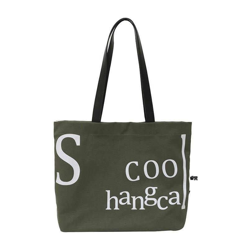 Женская большая вместительная холщовая сумка на плечо, студенческая большая сумка