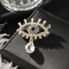 Decoration Luxury Badge Pin Crystal Pendant Rhinestone Eye Brooches Mini Banquet Clothes Pin  Party