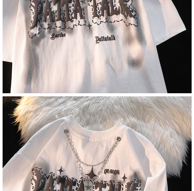 Женская американская ретро-футболка оверсайз из чистого хлопка - Милый свободный топ с коротким рукавом на 2025 год