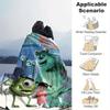 1pc Monsters University Printing Blanket - Soft, All-Season Throw for Office Blanket,  | Personalized Gift with Adorable Cartoon Design
