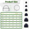 160Pcs Plastic Bolt Covers M4 M5 M6 M8 M10 M12 Hex Nut Caps Kit with Storage Box Screw Caps