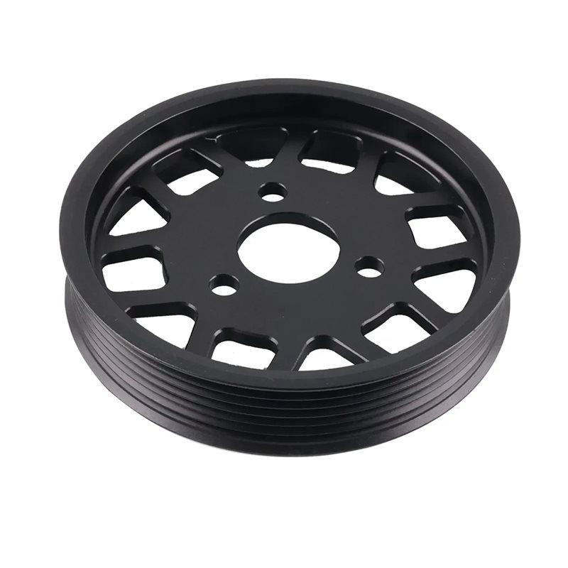 A77T-Premium For BMW M52TU M54 Engine Parts Black Anodized Aluminum Power Steering Pulley For BMW E46 E36 E39 E38 X5 E53 Z3