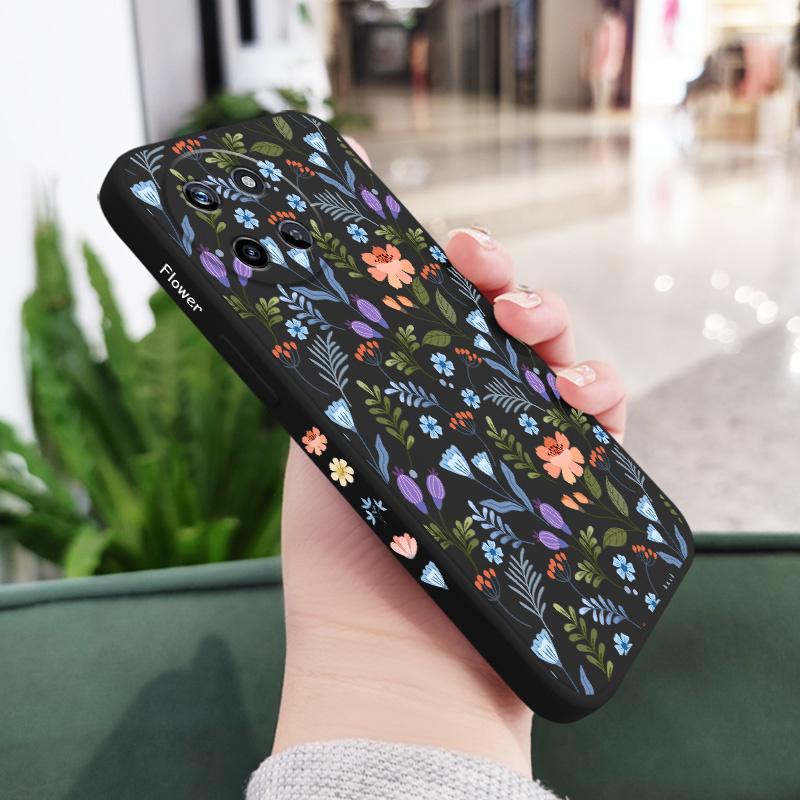 Великолепный цветочный чехол для телефона OPPO Realme 14 13 12 11 10 9 9i 8 8i 7 Pro Plus C35 C21Y C25Y C25 Жидкий силиконовый чехол