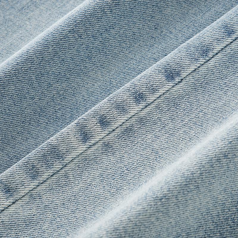 Женские светло-голубые джинсы ретро широкие от бедра с высокой посадкой - Коллекция весна/осень 2025