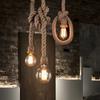 Creative Rope Lamp Vintage Hemp Rope Pendant Lamp Home Decor Edison Bulb Chandelier  Country