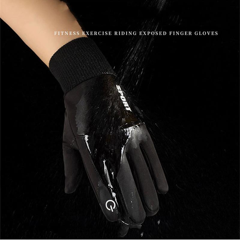 Зимние теплые перчатки для рыбалки для мужчин, водонепроницаемые термонескользящие перчатки с сенсорным экраном для бега на открытом воздухе, езды на велосипеде, лыжи, сноуборд