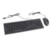 Keyboard and Mouse Combo Black Waterproof 104 Keys Anti Slip USB Wired Connection Keyboard Mouse