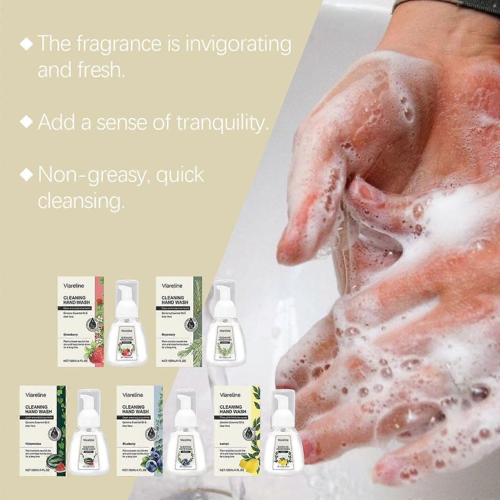 Viareline Foaming Hand Wash (Blueberry Scent) Gentle Cleansing Soothing Stain Removal Moisturizing less