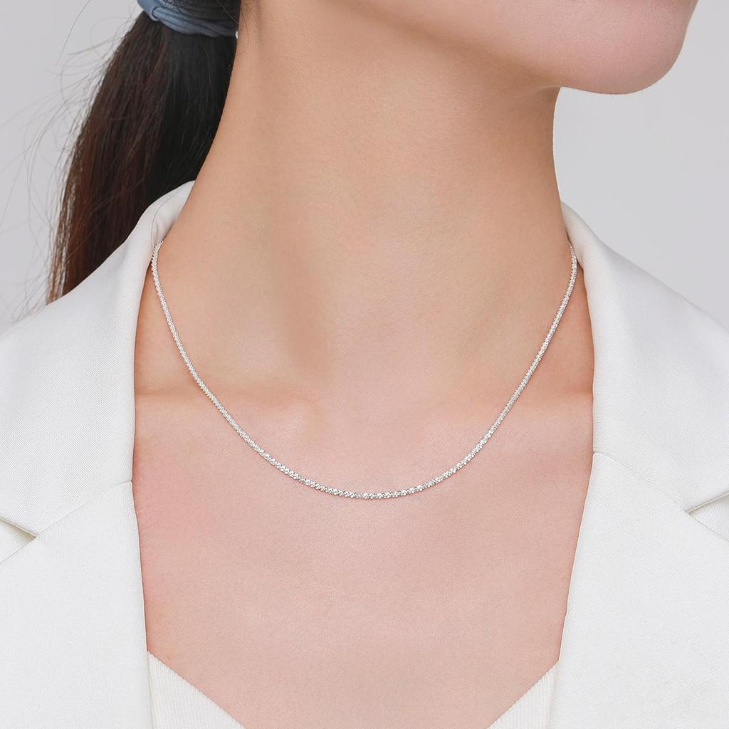 MODIAN Genuine 925 Sterling Silver Adjustable Star Necklace Simple Chain Link For Women Platinum Plated Fine Jewelry Gift