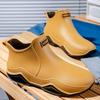 Trendy Outdoor Waterproof Anti Slip Durable Women's Rain Boots, Solid Color Garden Shoes