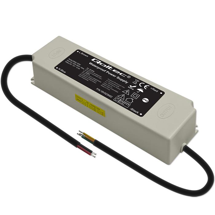 Qoltec Zasilacz impulsowy LED IP67 | 150W | 12V | 12.5A | Wodoodporny | Biały