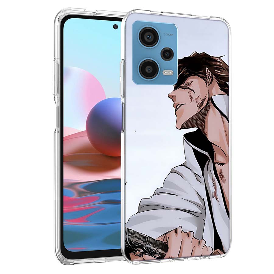 Чехол для телефона Bleach Айзен Соуске для Redmi Note 13 12 14 15 Pro Plus 13R 11 11T 11E 11S 10 Pro 10S 9 9S Прозрачный ТПУ Чехол