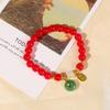 Браслет с подвеской в китайском стиле с пряжкой безопасности, имитация нефрита, браслет с бусинами для женщин, талисман на удачу, браслет на богатство и процветание