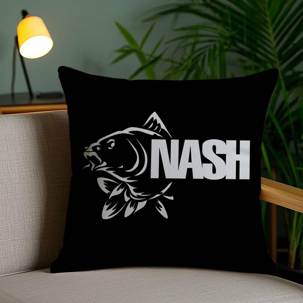 Наволочка N-Nash Fishing логотип Офисный Диван Кровать в общежитии Спинка Короткий Плюш Двусторонняя Печать Домашняя Подушка Чехол