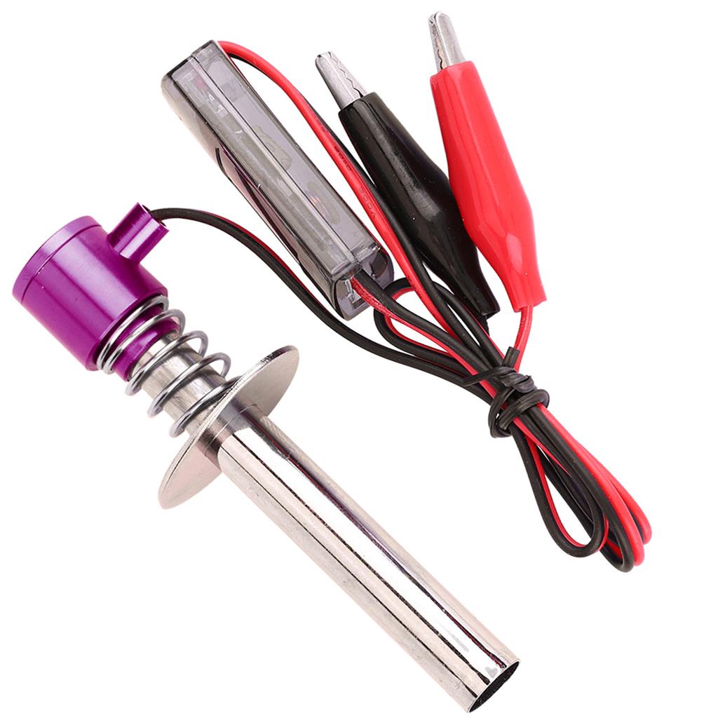 6V 24V Electronic Glow Plug Starter Igniter Fit for Nitro RC Car Engine (Purple)