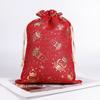 5pcs/lot Multi-color Christmas Drawstring Storage Bag  Candy Jewelry Toy Presents