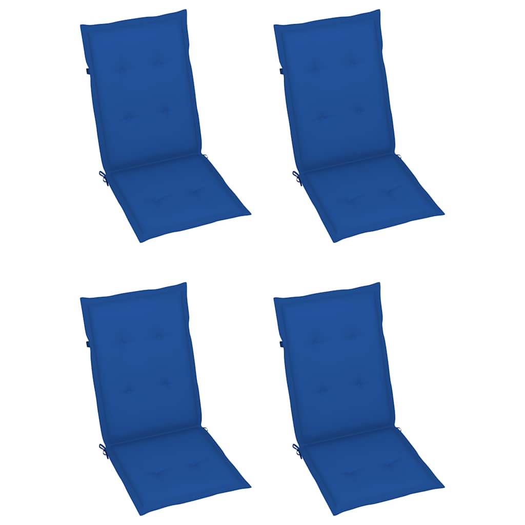vidaXL Klappstühle, 3er-Set mit Kissen, aus massivem Akazienholz