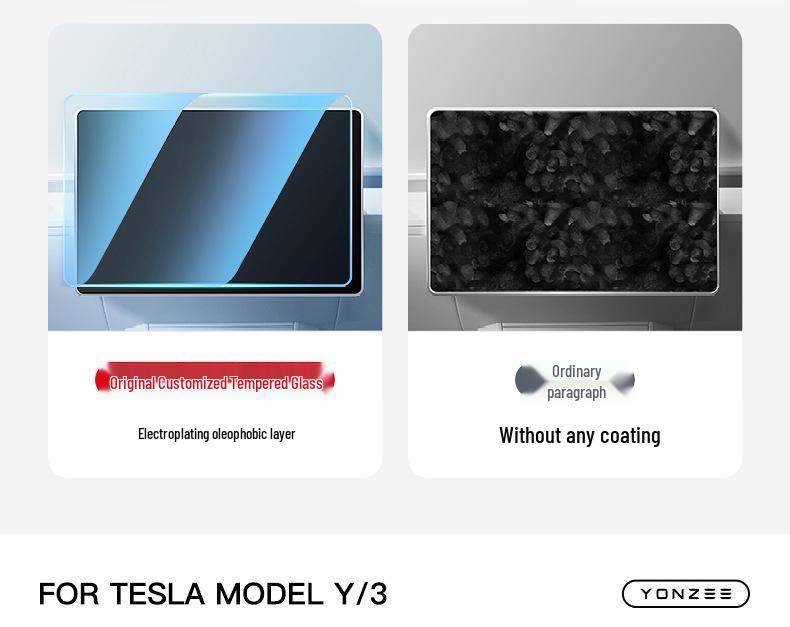 Комплект защиты экрана и консоли для Tesla Model 3/Y Yoke: Закаленное стекло и HD-пленка