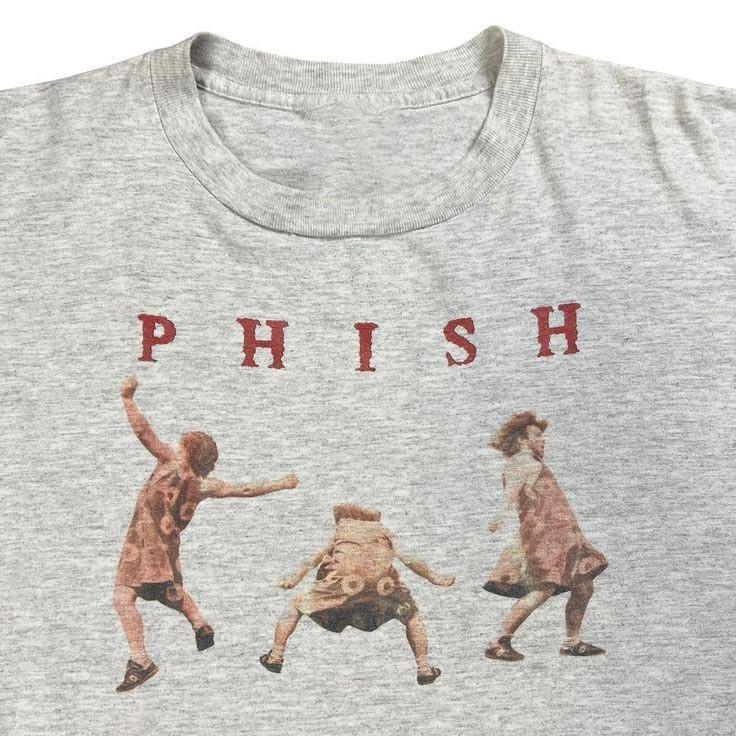 Vintage 90s Giant PHISH dancing band tee t shirt NI457