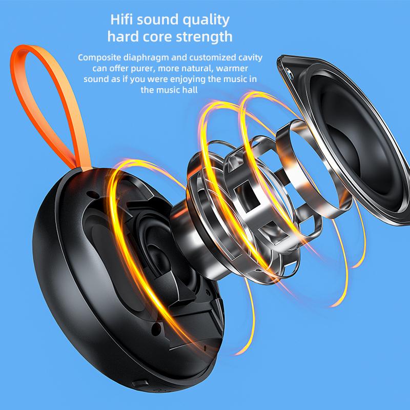 Rockmia EBS-313 Мини Портативный Магнитный Динамик BT5.3 Беспроводной Bluetooth Динамик Стерео Музыкальная Шкатулка Для Улицы Водонепроницаемый IPX6 Тканевая Сетка Силиконовая Ручка
