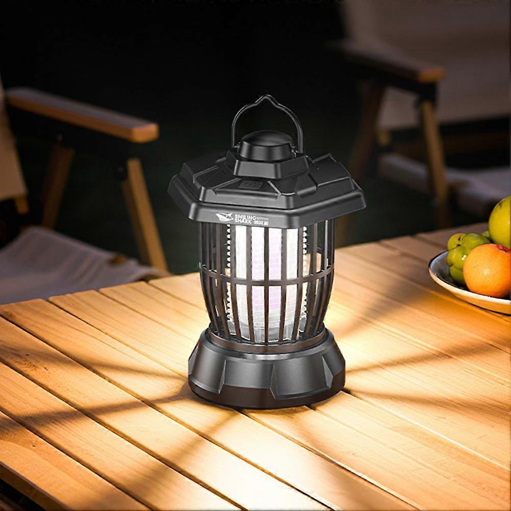 Bug Zapper Lantern - 3 Mode LED Camping Light with Purple Insect Killer Function