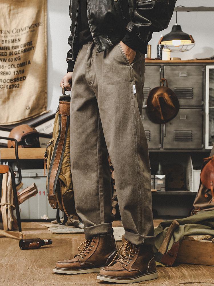 «Мужской комбинезон из плотного бархата в стиле ретро на осень/зиму — модные, свободные, универсальные повседневные брюки»