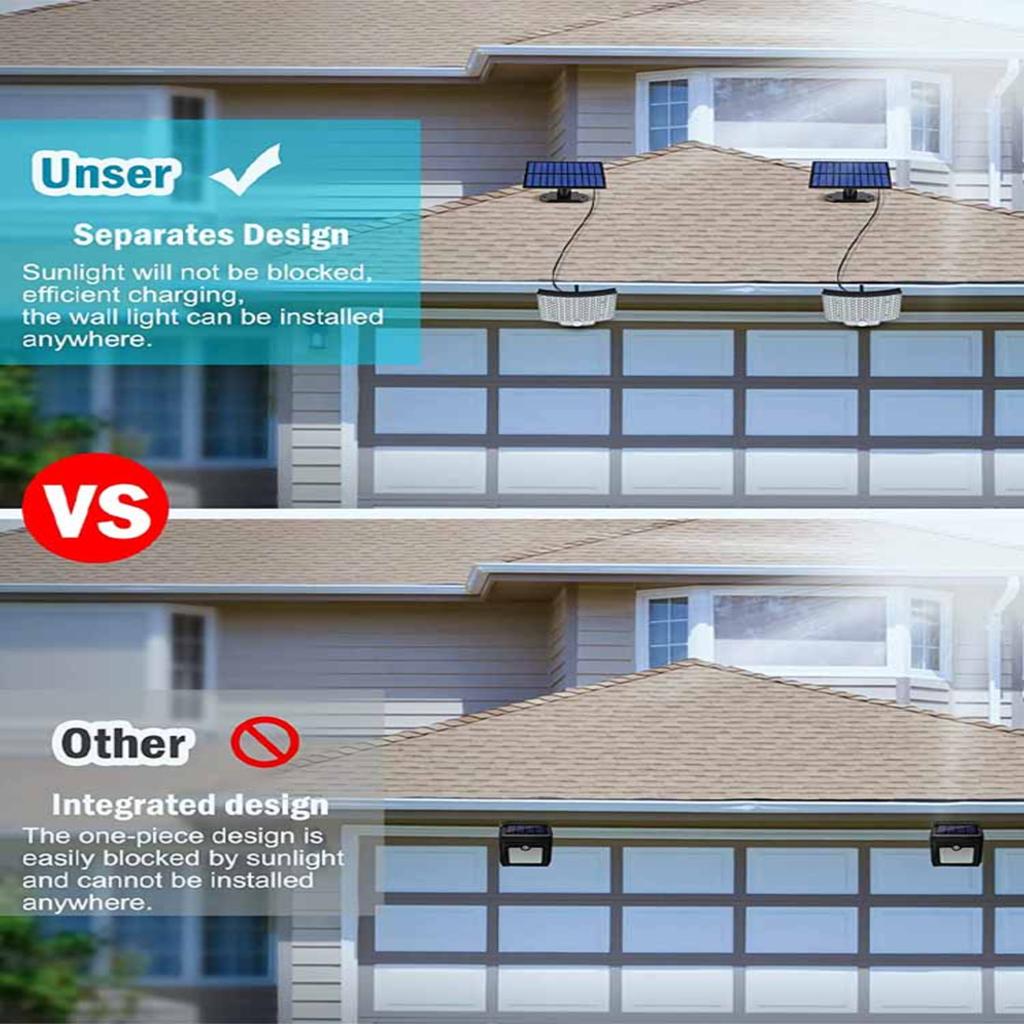 New Waterproof Remote Control Outdoor Solar Light with Motion Sensor - 106 LED, 3 Modes - Ideal for Backyard, Garage, Patio Ligh