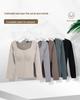 Graphene Long-Sleeve Warm Bottoming Shirt with Chest Pad - Seamless Fixed Cup Inner Top for Women (Autumn/Winter)