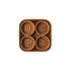 Fruit Plate Retro Imitation Rattan Woven Picnic Fruit Basket Fruit Plate Snack Storage Division Grid Nut Basket Food Basket