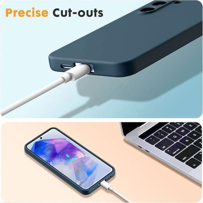 Coque - BOOLING - pour Samsung Galaxy A25 5G - Ultra Slim - Antichoc - Anti-Rayures - Bleu Marine