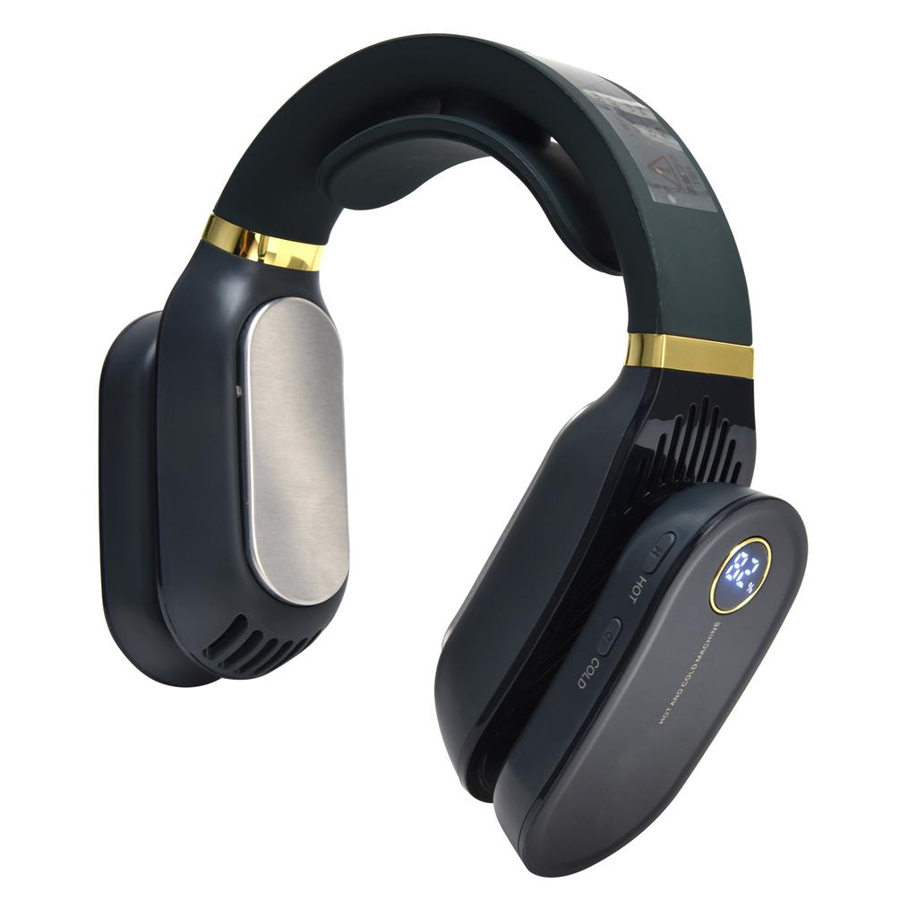 Светодиодный вентилятор на шею, безлопастной вентилятор с функцией обогрева и охлаждения, низкий уровень шума, 3 скорости