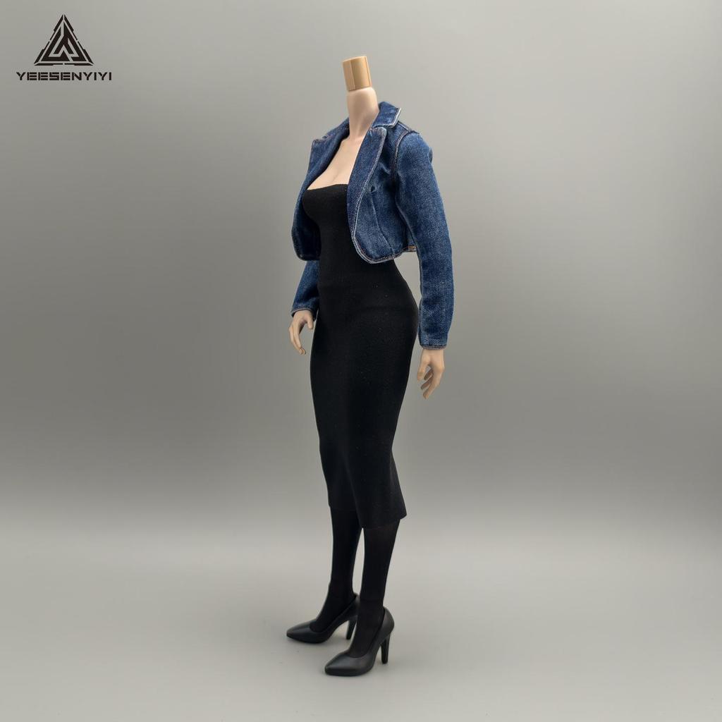 Платье без бретелек с высоким разрезом, эластичное, масштаб 1/6, для BJD куклы - Модель AT210 от VERYCOOL