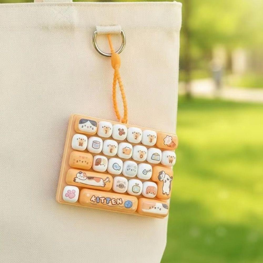 26 Key Mini Keyboard Pendant Cute Design Keyboard Keychain Popular Pendant