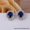 Hot-Selling Retro Oval Stud Earrings with AAA Zircon - Perfect Birthday Gift