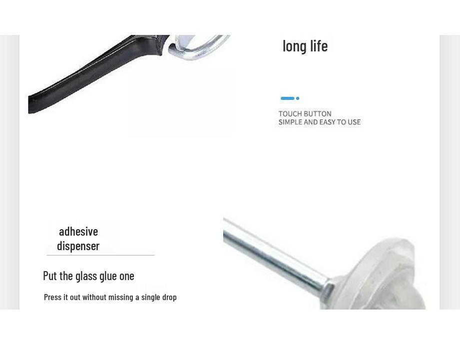 995 Универсальный алюминиевый и нержавеющий пистолет для структурного клея - Экономящий силы инструмент для герметизации мягких туб и клея для стекла