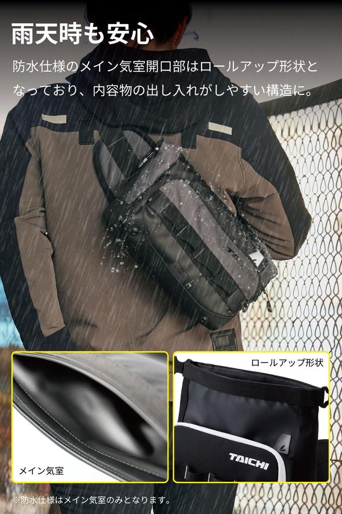 RS TAICHI мотоциклетная сумка на пояс, поясная сумка, водонепроницаемая туристическая сумка WP Hip Bag RSB279 унисекс для взрослых, ЧЕРНАЯ