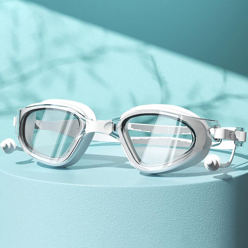 Водонепроницаемые очки для плавания с большой оправой HD с защитой от запотевания Мужские Женские Очки для плавания Дайвинг