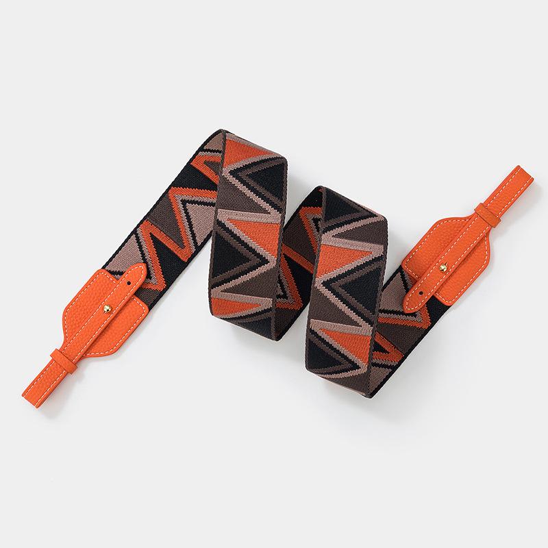 Жаккардовый широкий плечевой ремень для сумок Basket, Lindy и Pig Nose