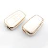 3 Buttons Gold Edge Shell Fob for Toyota Prius Camry Corolla CHR C-HR RAV4 Land Cruiser Prado TPU Car Key Case Cover Accessories