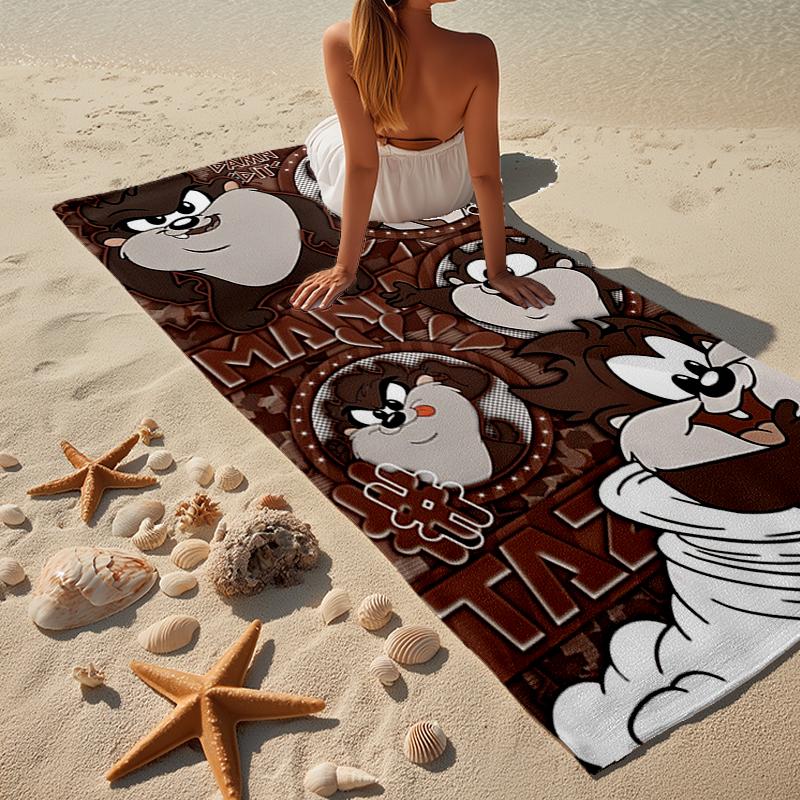 Tasma-nian In Action Beach Towel, Super Soft Microfiber, Gift for Her/Him, Birthday, for Pool, Beach, Travel, Home Decor Fan gifts