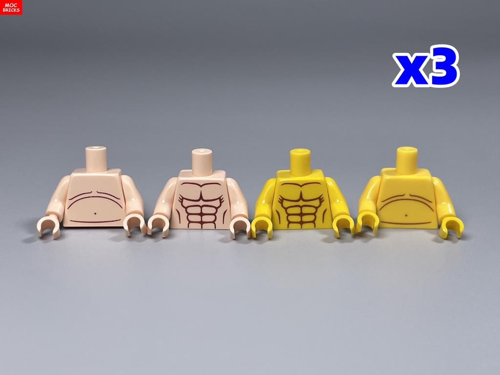 MOC Блоки Пляж Океан Пальма Туловище Штаны Мышечная Фигура Лыжные Очки Частицы Собранные Строительные Кирпичики Детские Игрушки