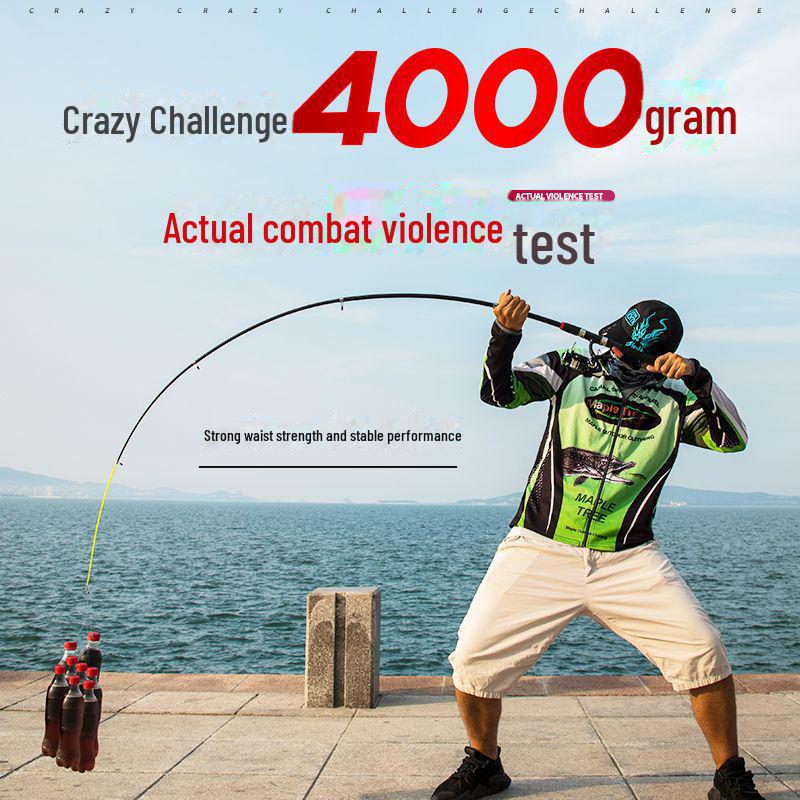 Super Hard Sea Fishing Rod Set for Long-distance Casting, Perfect for Sea Fishing.